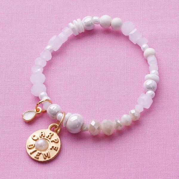 WhiteSands GoldShiny, Edelstein Armband